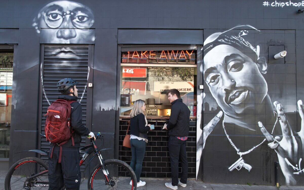 Tupac murals in London.