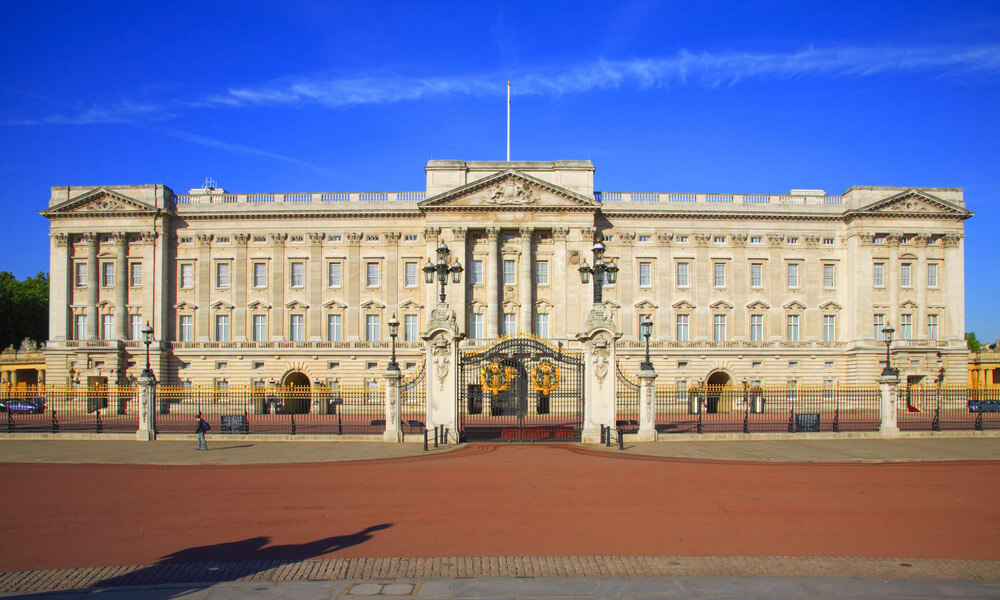 Buckingham palace in london, england.