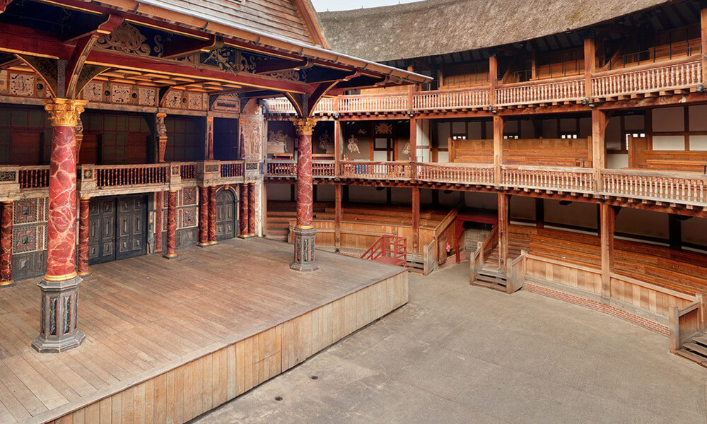 A large wooden stage with a wooden floor.