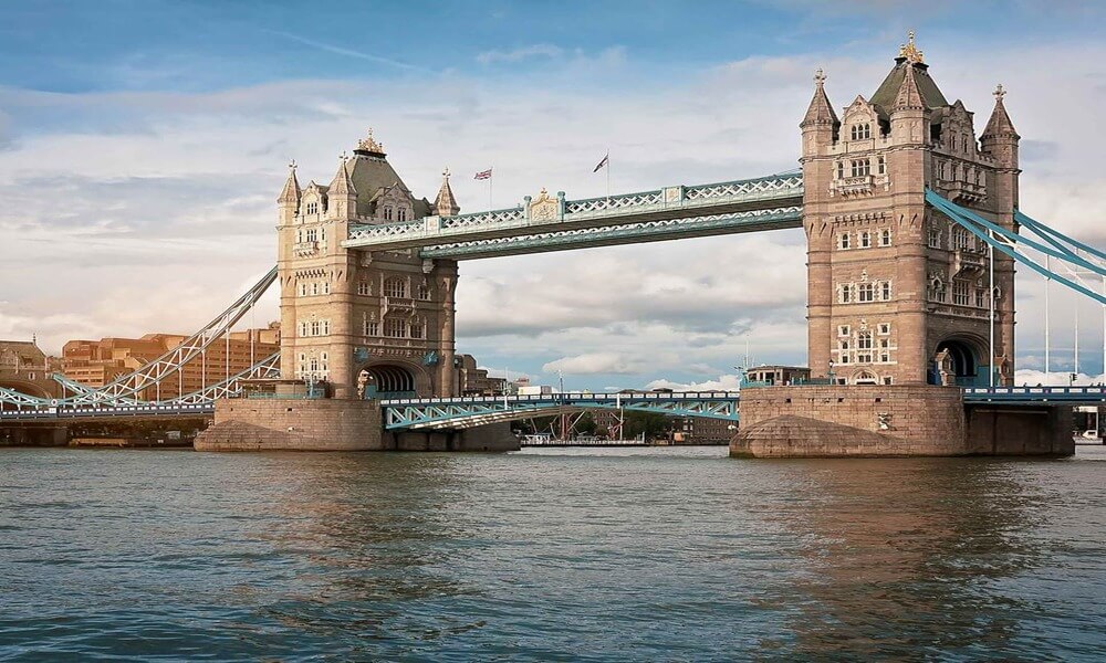 The tower bridge in london, england.