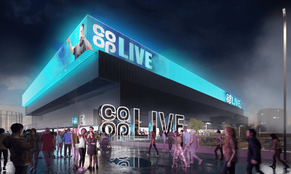 An artist's rendering of the go live arena.